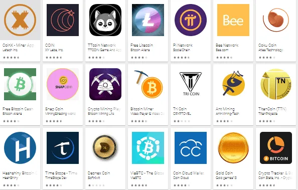 Các app đào coin uy tín trên điện thoại